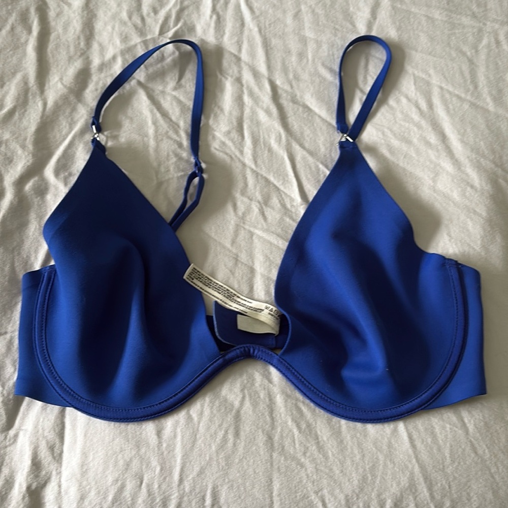 Free People Ari Underwire Neo Bra In Blue Flame